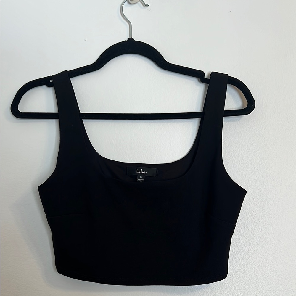 Lulus Black Crop Top Made In The USA